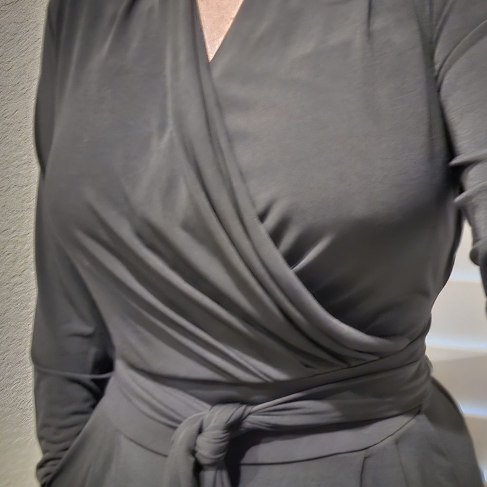New York and Company faux wrap jumpsuit, medium - Picture 6 of 15